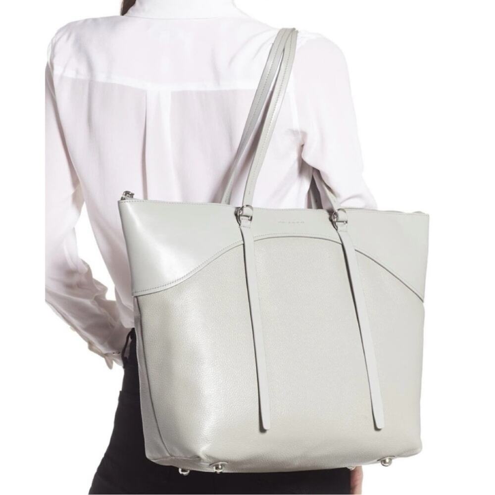 Rebecca Minkoff Signature Leather Perla Gray Tote Bag